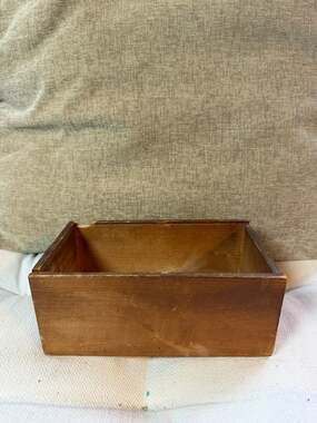 Vintage Wooden Desktop Storage Box Small Wood Crate Catchall